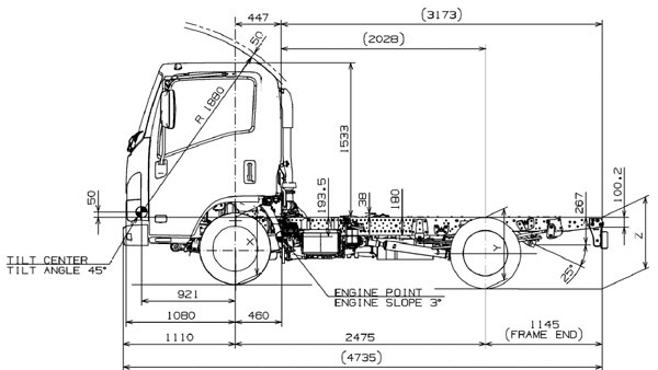 Схема грузовика ISUZU NMR85H 3.5